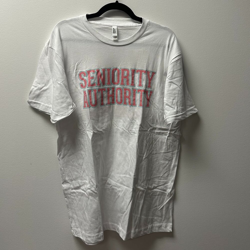 American Apparel Seniority Authority White T-Shirt
